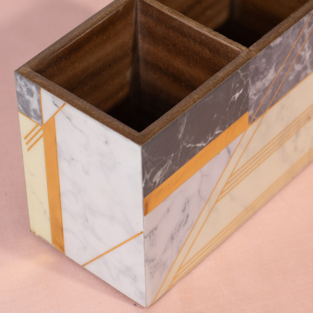 Wooden Cutlery Holder with 2 Sections – White Mabel Design Spoon Stand for Kitchen & Dining Table Organizer | Multipurpose Wooden Utensil Holder, Chammach Stand & Table Decor (10x16x12 cm) (Copy) (Copy)