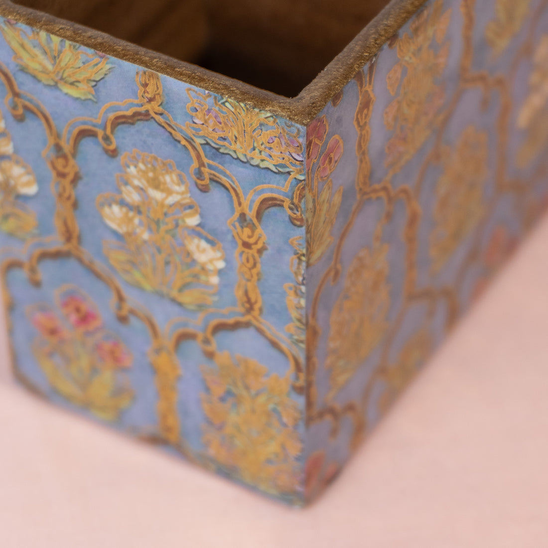 Wooden Cutlery Holder with 2 Sections – GREEN Flower Design Spoon Stand for Kitchen & Dining Table Organizer | Multipurpose Wooden Utensil Holder, Chammach Stand & Table Decor (10x16x12 cm) (Copy)