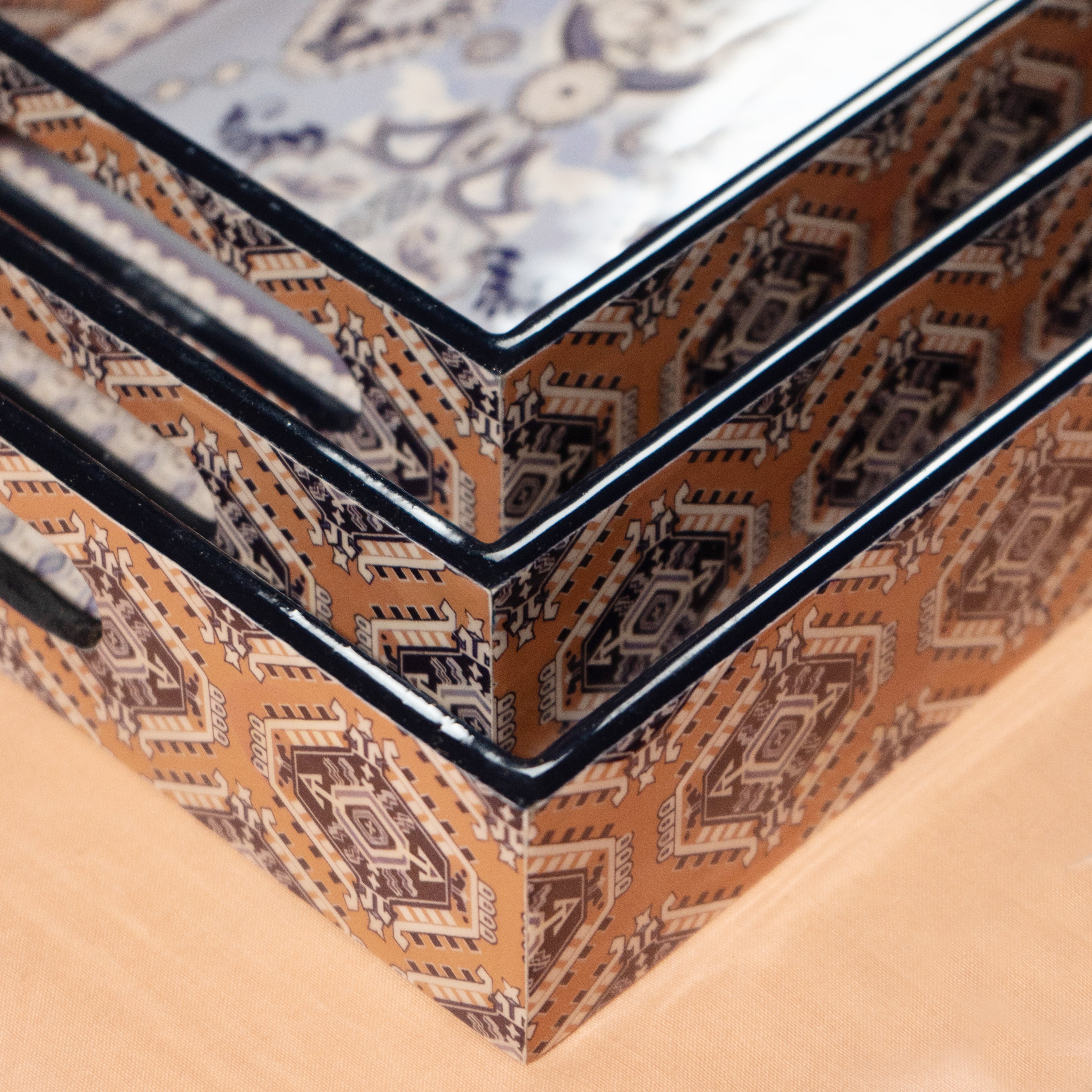 Premium Wooden Tray Set of 3 – Large, Medium & Small Sizes