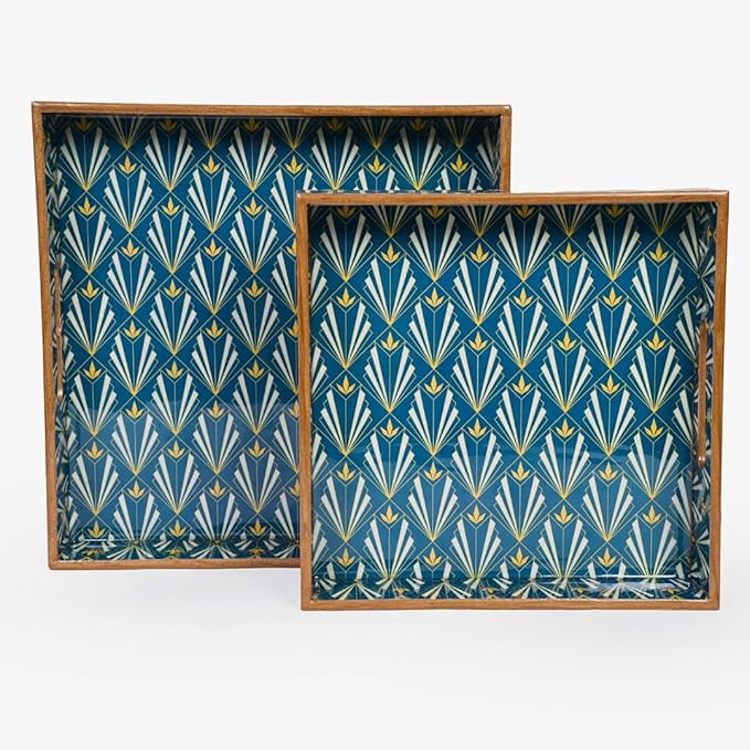 Amimashop®Wooden Serving Trays Set