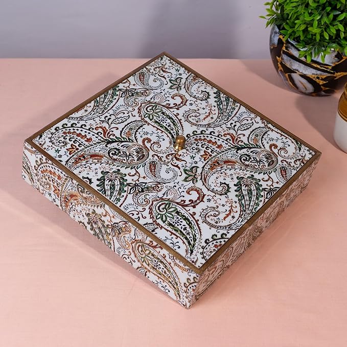Amimashop® Wooden Handcrafted Spice Box with 6 Containers