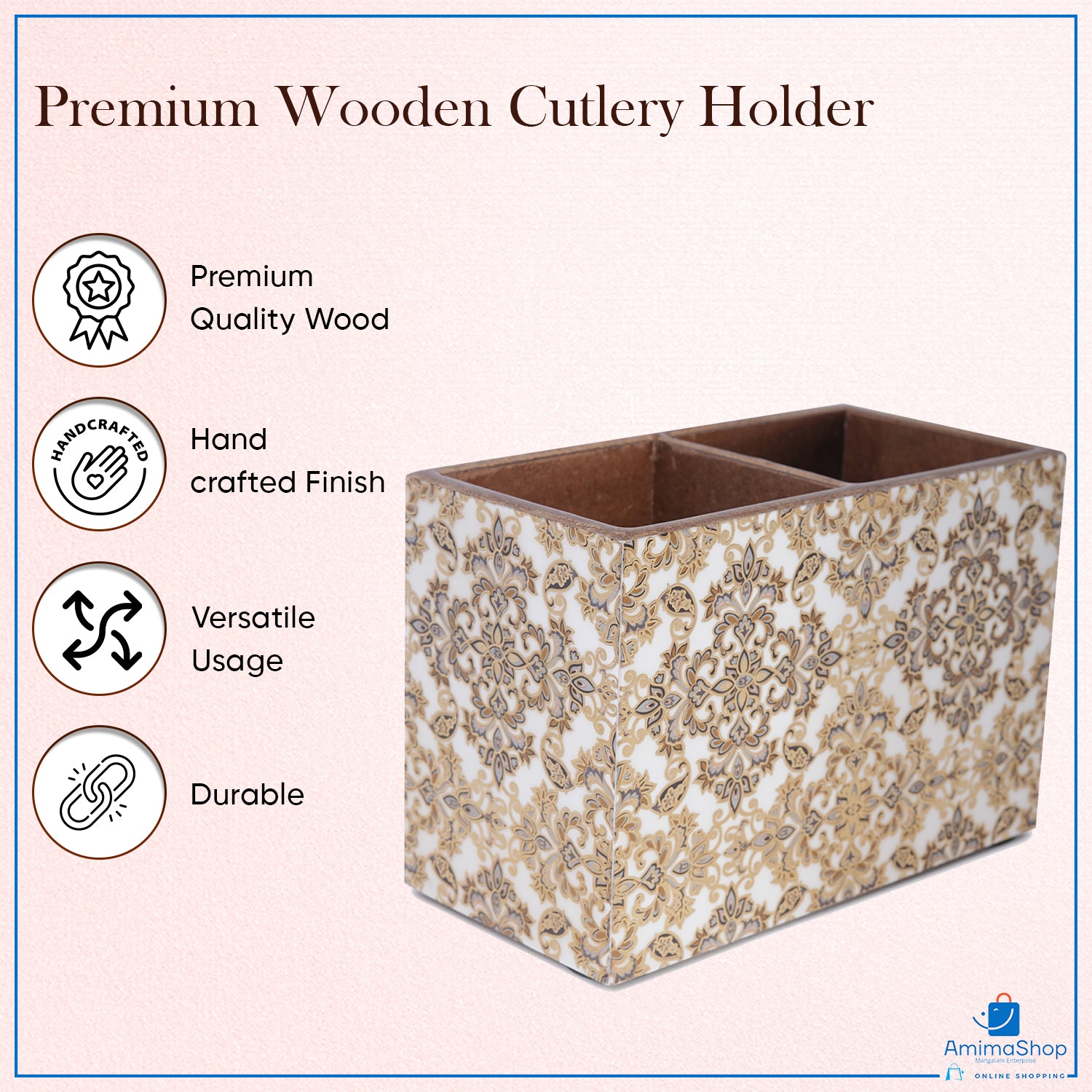 Gold Design Wooden Cutlery