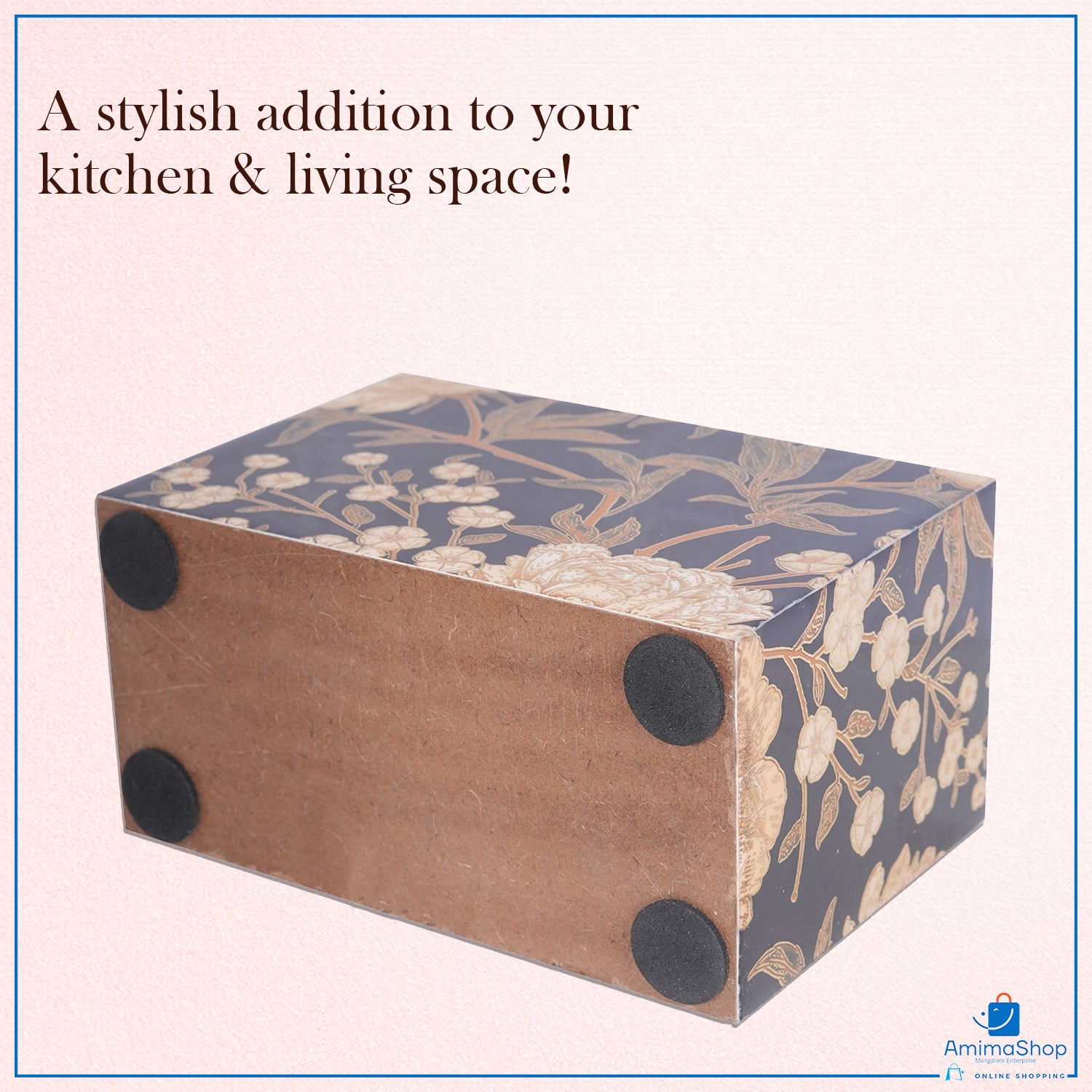 Wooden Cutlery Holder with 2 Sections – BLACK Design Spoon Stand for Kitchen & Dining Table Organizer | Multipurpose Wooden Utensil Holder, Chammach Stand & Table Decor (10x16x12 cm)