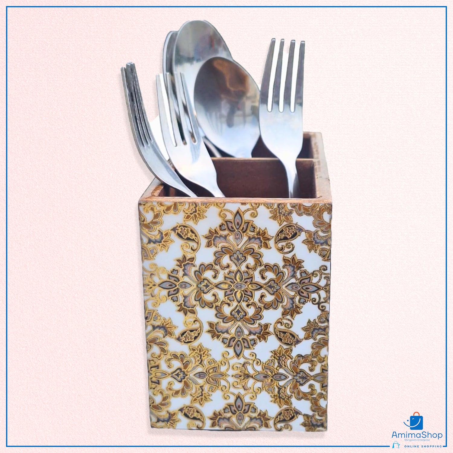 Gold Design Wooden Cutlery