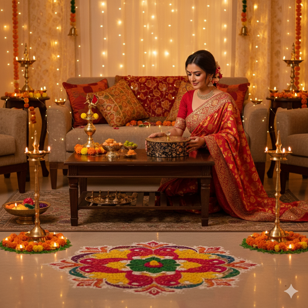 Wooden Casserole 2 Litre | Handcrafted Wooden Serving Bowl with Lid | Black Gold Design Hot Pot for Kitchen & Dining (Size 9x9x4 Inches)