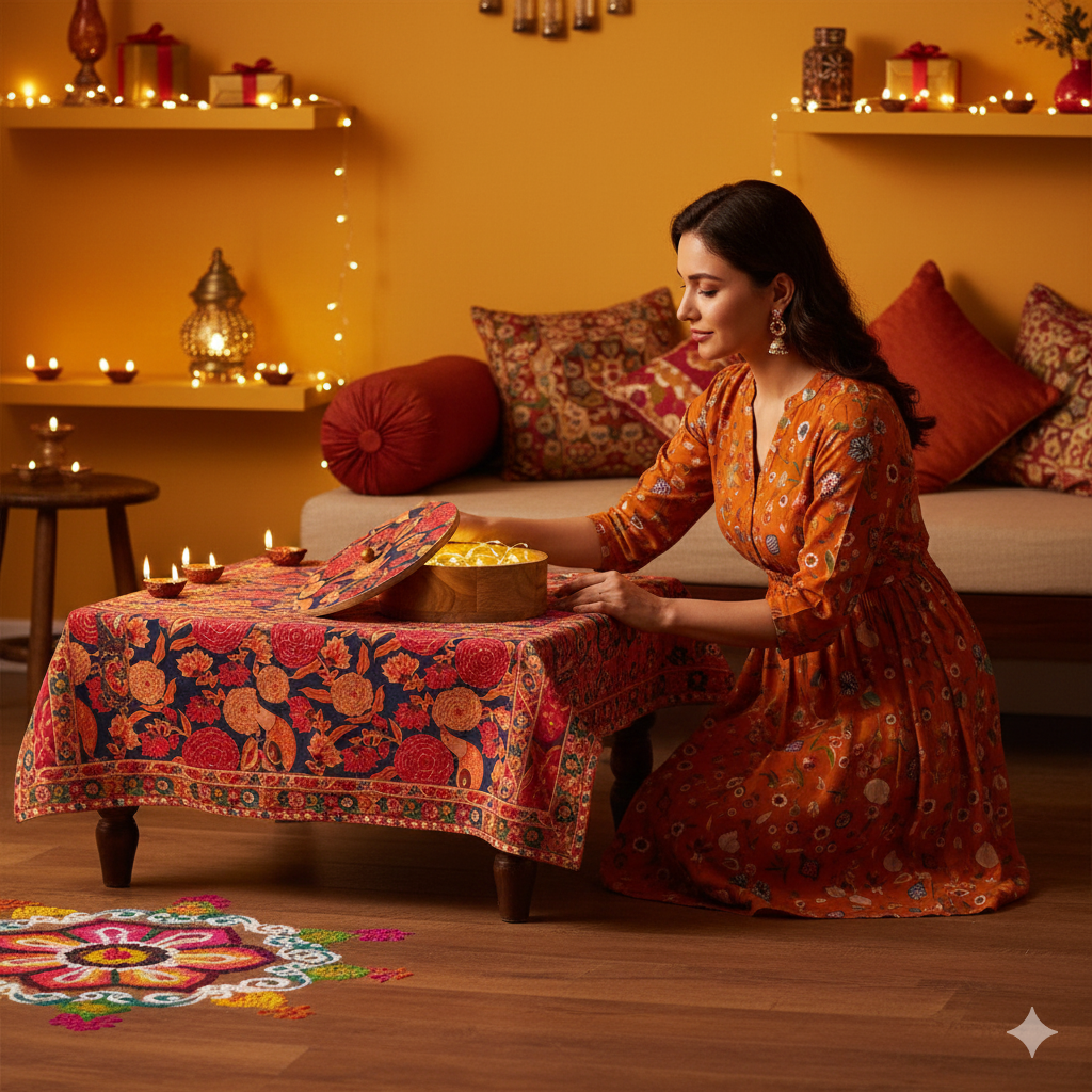 Wooden Casserole Set with Lid & Tong (9x9x3 Inches) | Premium Mango Wood Chapati Box for Kitchen & Dining Table | Handmade Hot Casserole Bowl for Roti, Bread & Food Storage