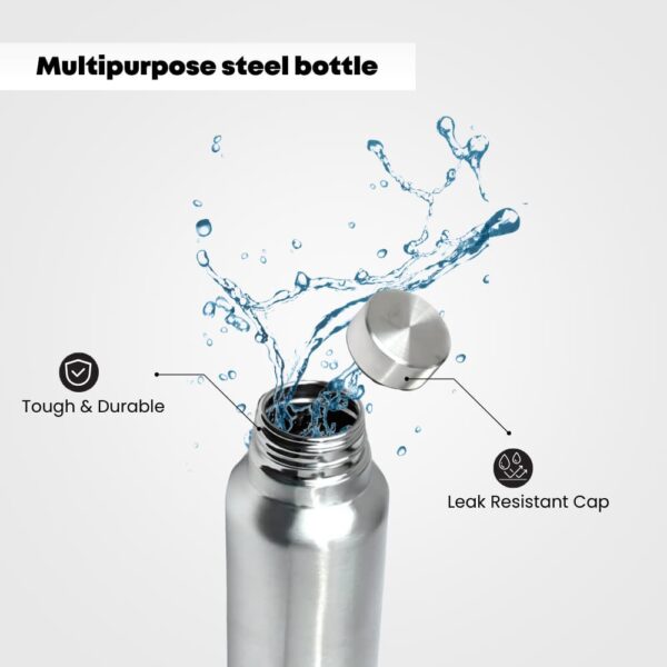 Multipurpose Steel Bottle | 1 Lt Water Bottle  |  Premium Quality Bottle